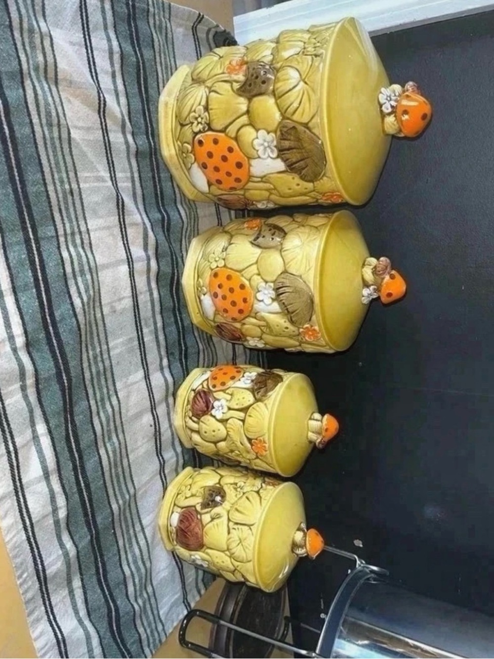 Vintage Ceramic Mushroom Canister Set - Home Accents